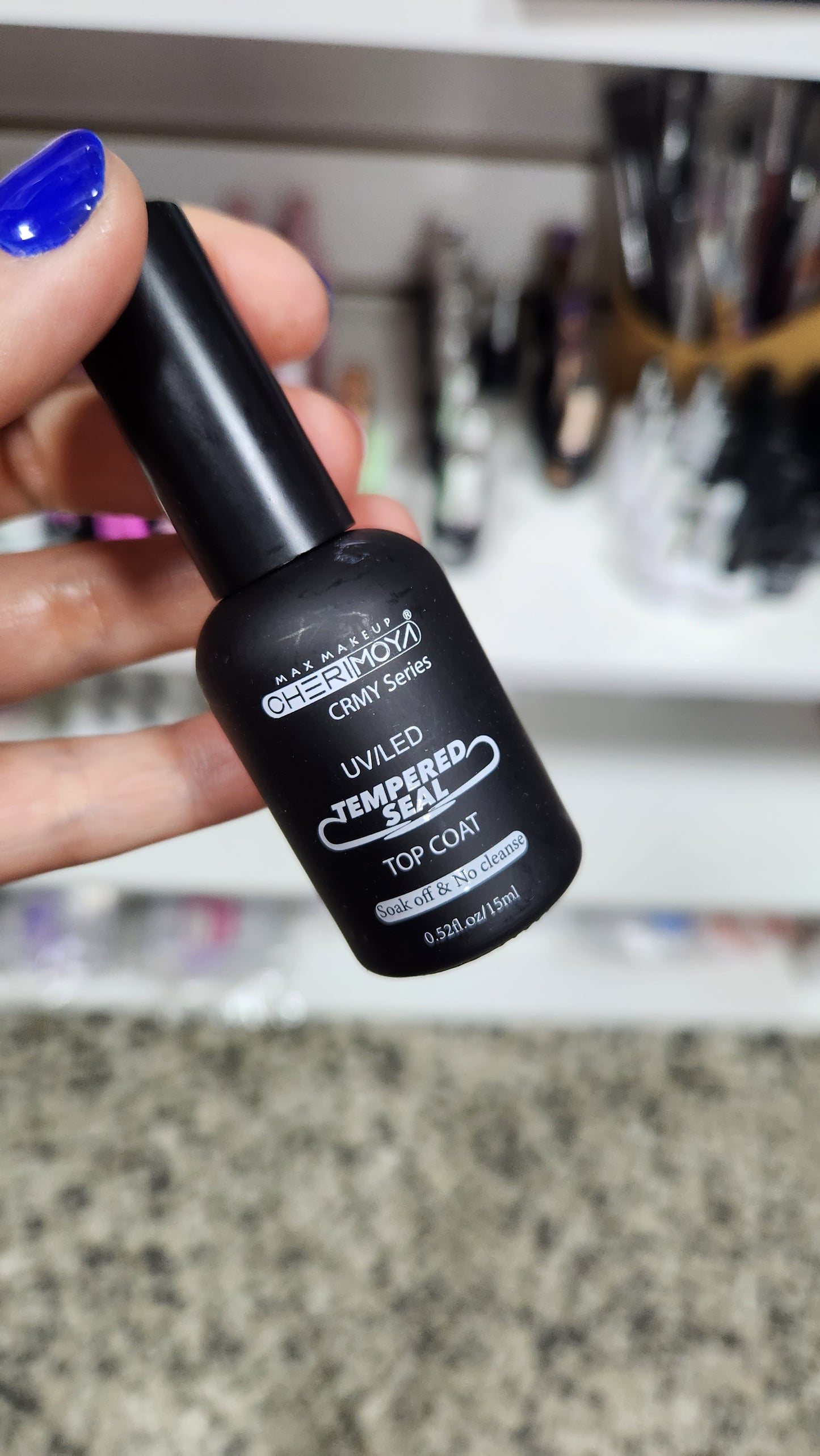 Top coat Tempered Cherimoya Extra brillante, proteje de los rayones.