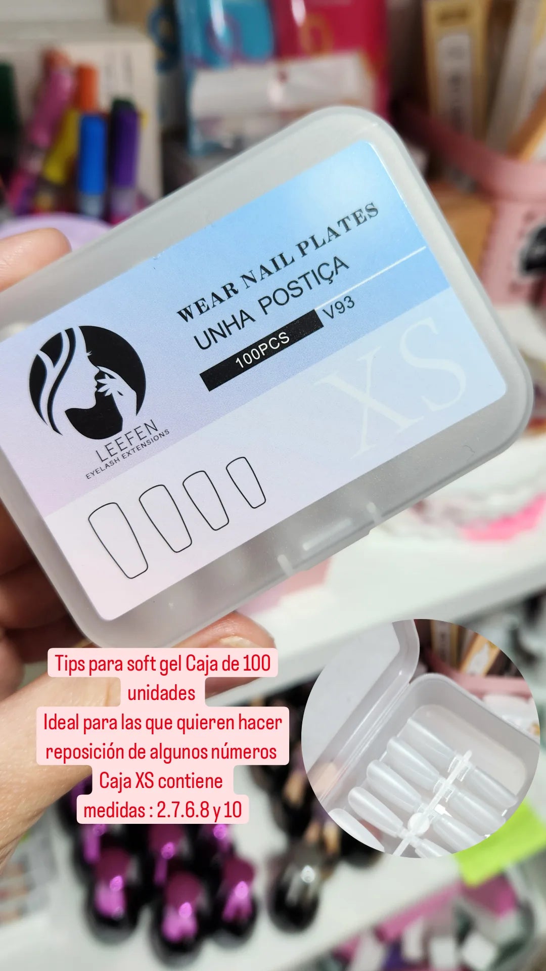 Tips para soft gel pre limados 100 unidades (leer especificaciones en la imagen)